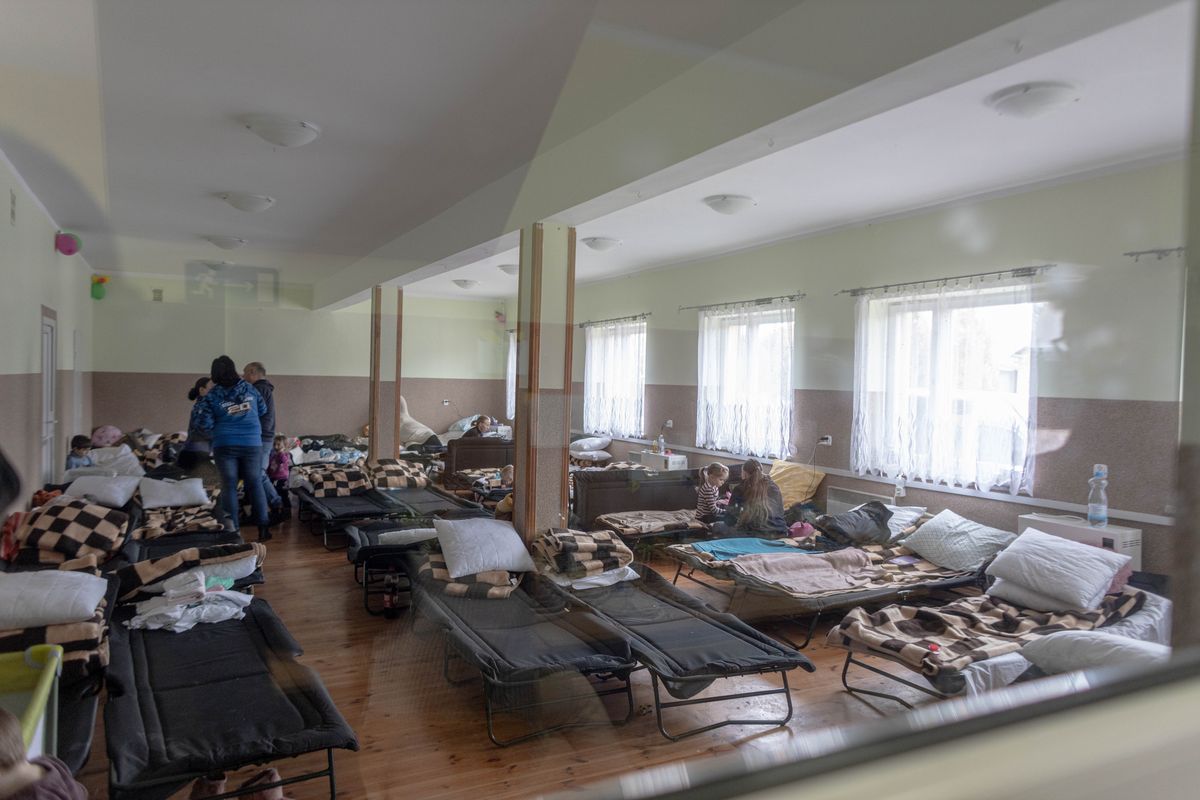 Chotyniec. Świetlica wiejska, która służy za punkt pomocy dla uchodźców z Ukrainy