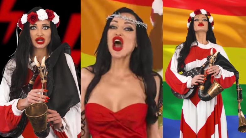 Małgorzata Godlewska śpiewa hymn na Święto Niepodległości