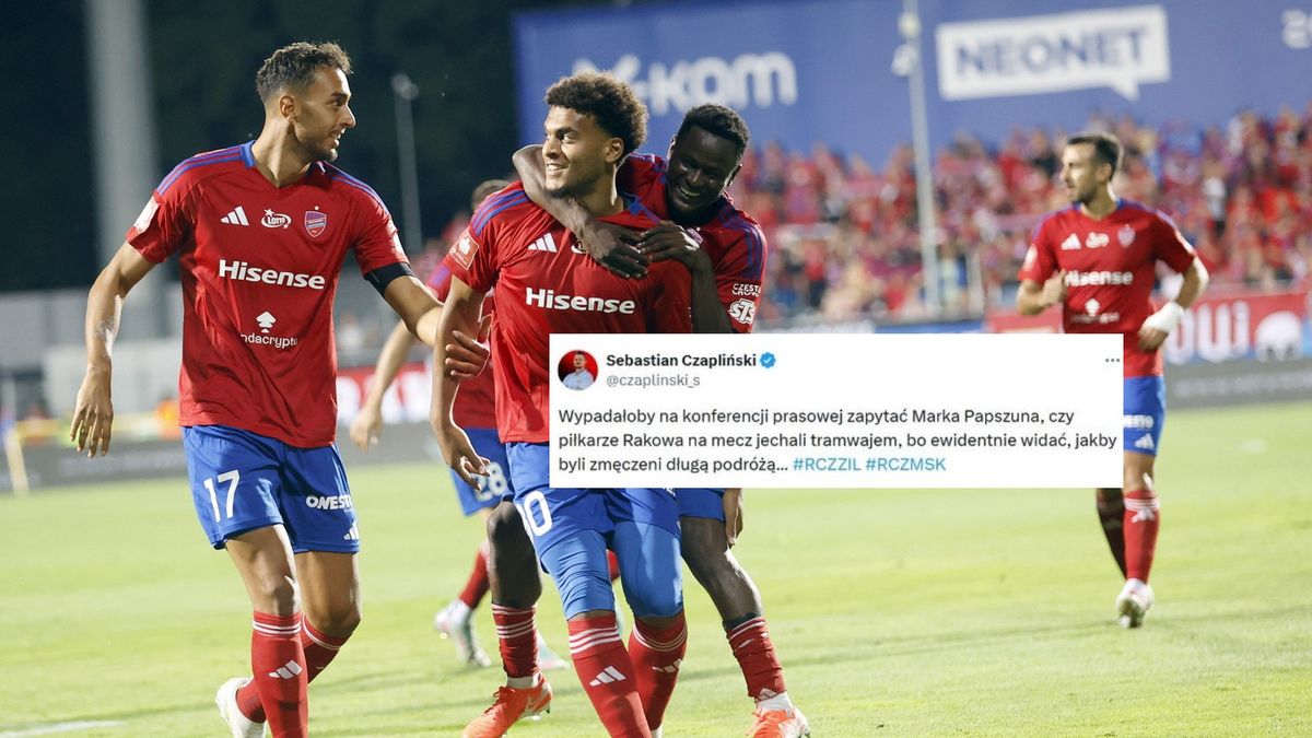 PAP / Waldemar Deska/ x.com/czaplinski_s / Na zdjęciu: piłkarze Rakowa Częstochowa
