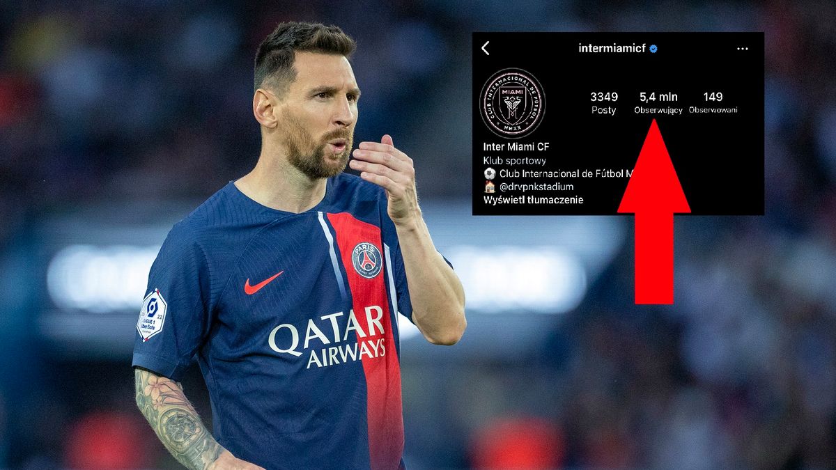 Leo Messi / Na screenshocie liczba followersów Interu Miami na Instagramie