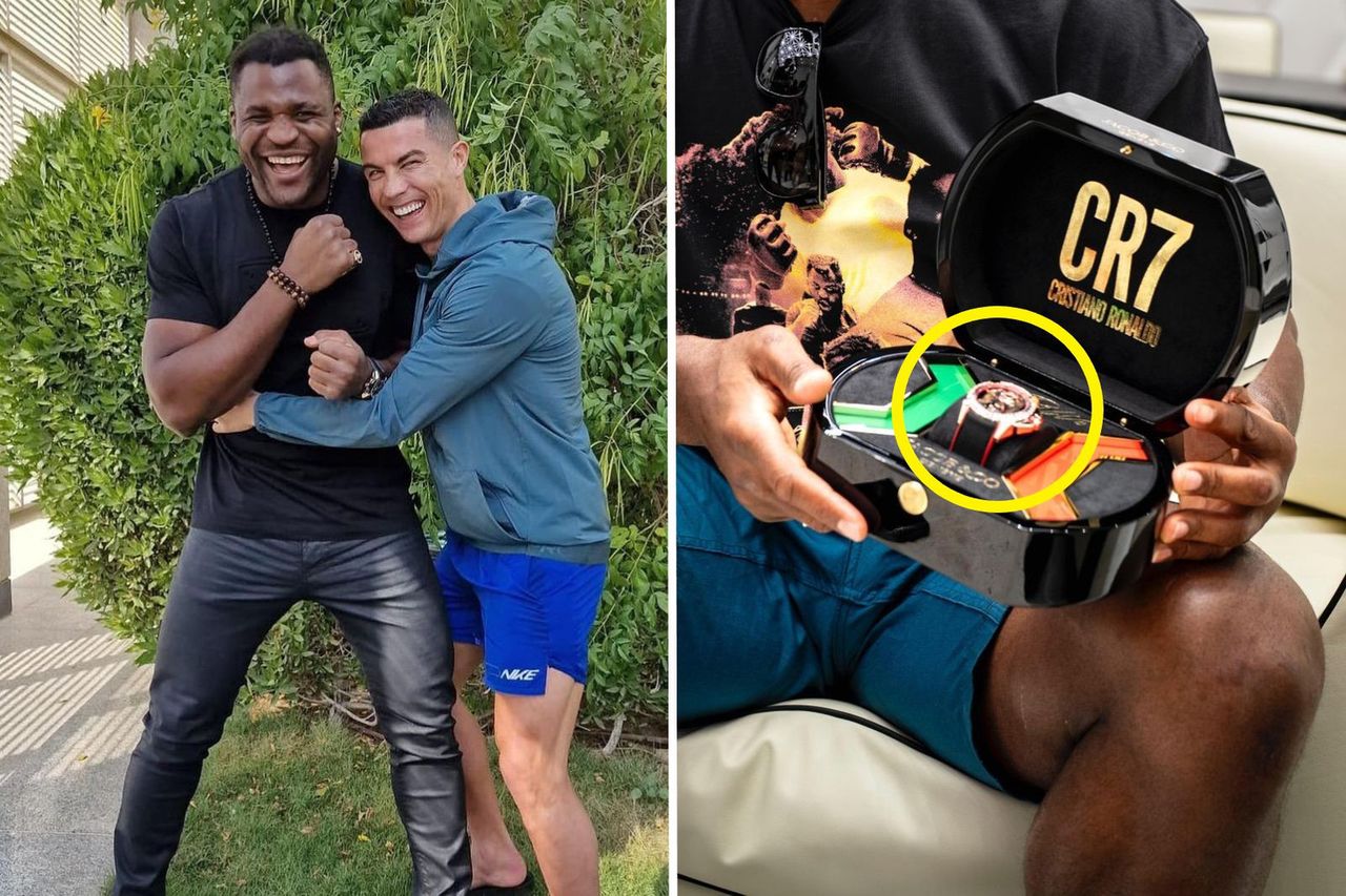 Cristiano Ronaldo gave a gift to Francis Ngannou.