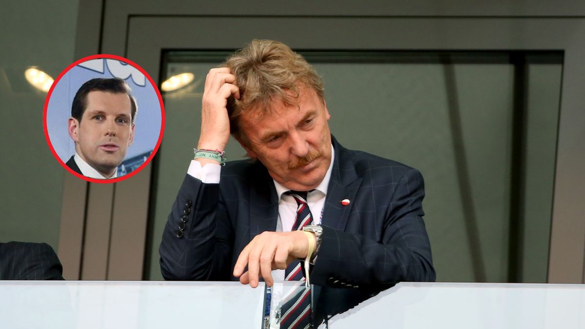 Na zdjęciu Zbigniew Boniek. W kółku Tobiasz Bocheński