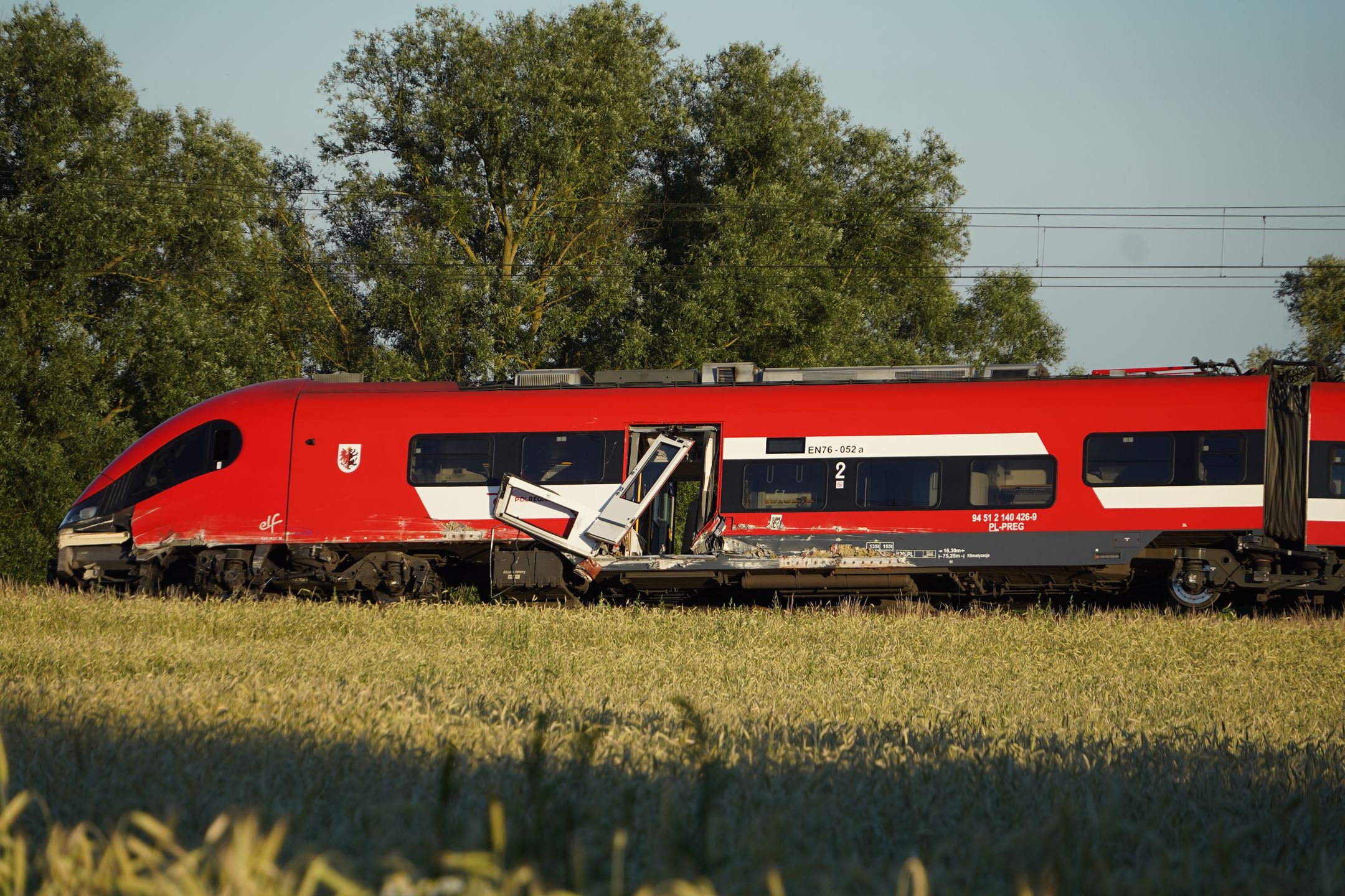 Zderzenie dwóch pociągów w pobliżu stacji Białośliwie