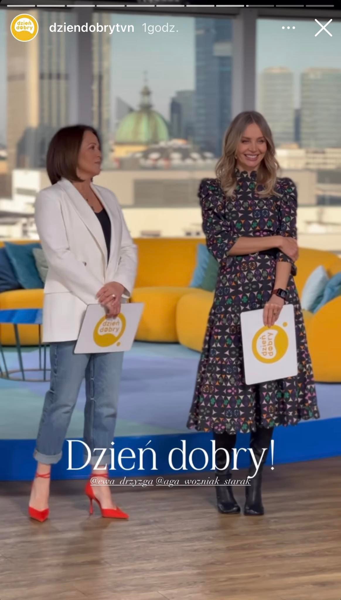 Agnieszka Woźniak-Starak i Ewa Drzyzga w "Dzień Dobry TVN" 