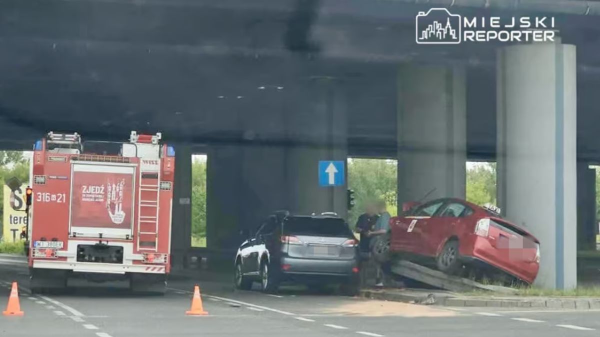 Wypadek w Warszawie.