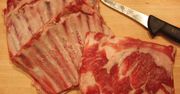 Surowe żeberka z jagnięciny australijskiej z kością (mięso i tłuszcz)
