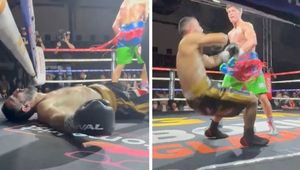 "Nokaut roku". Po tych potwornych ciosach leżał na deskach. Jest nagranie