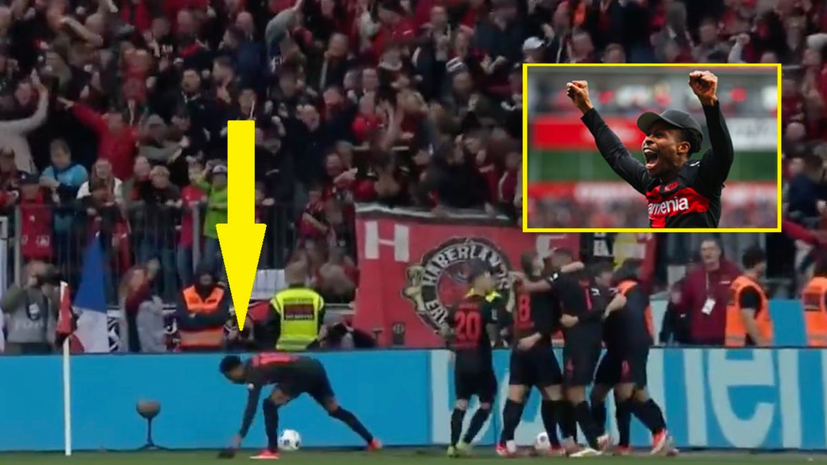 Twitter / viaplaysportpl i Lars Baron/Getty Images / Na zdjęciu: Nathan Tella cieszy się z gola