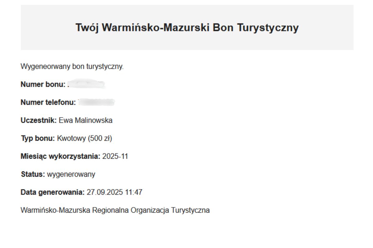 Niektórym udało się wygenerować bon