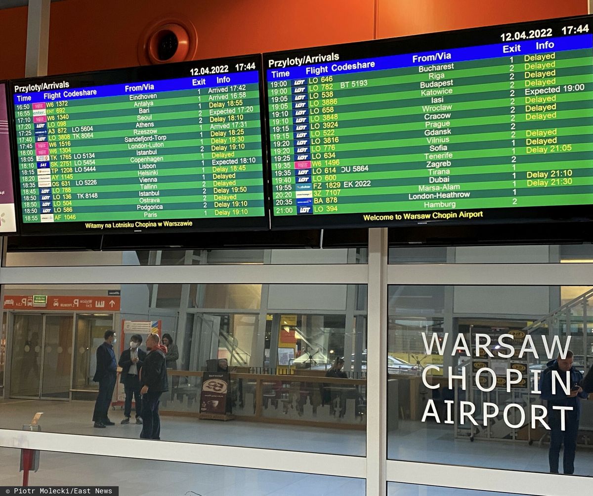 Opóźnienia na lotnisku Chopina
Fot. Piotr Molecki/East News