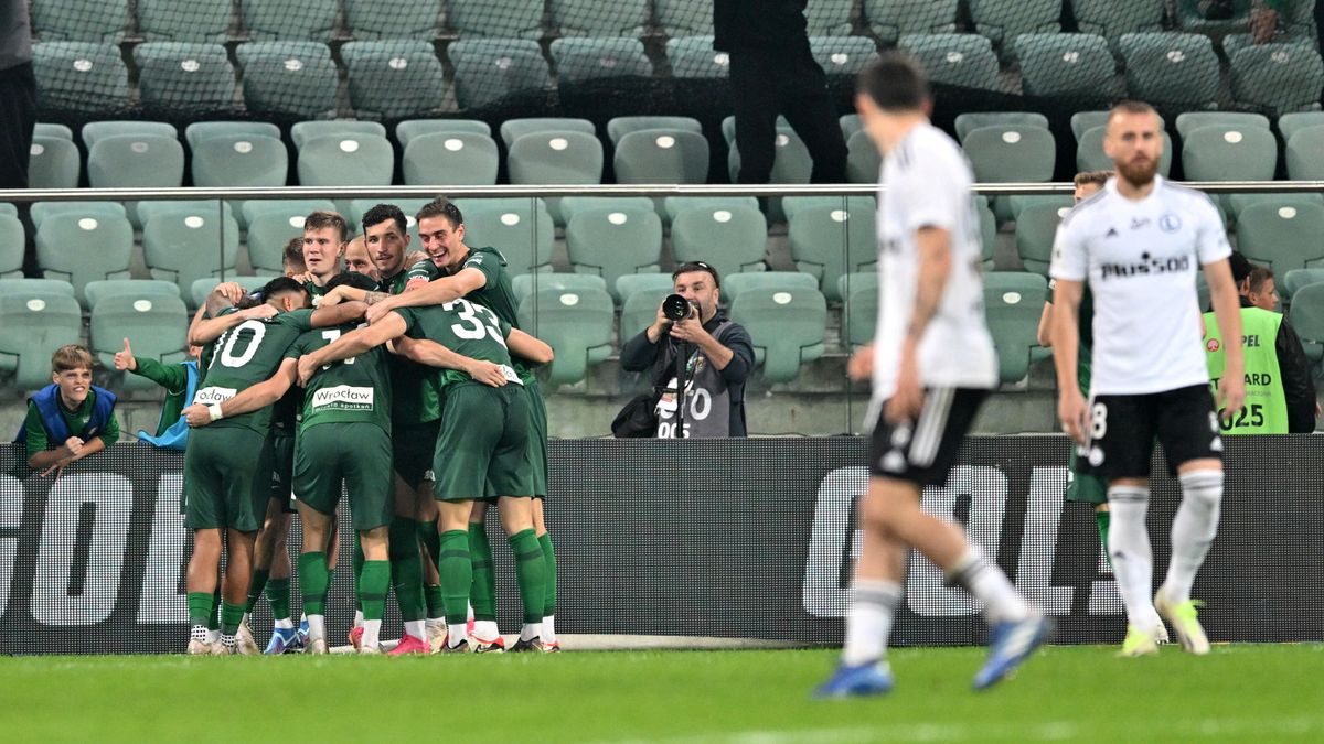 PAP / Maciej Kulczyński / Na zdjęciu: radość piłkarzy Śląska Wrocław