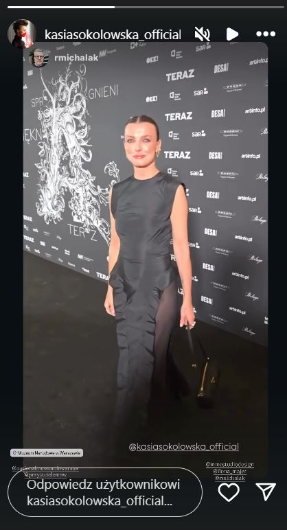 Katarzyna Sokołowska w eleganckiej sukni maxi