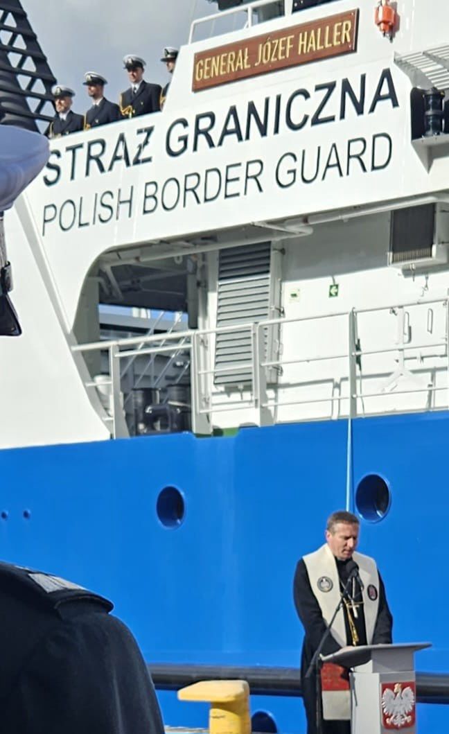 Chrzest patrolowca na Westerplatte