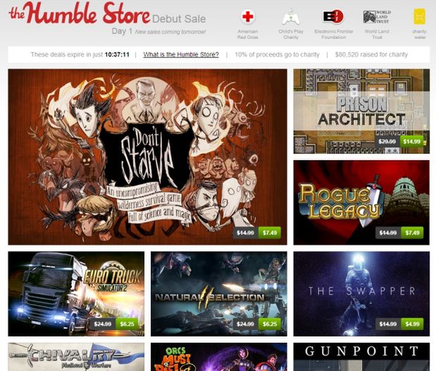 Humble Store działa od dawna - ale dostał nową stronę główną, by łatwiej go było zauważyć