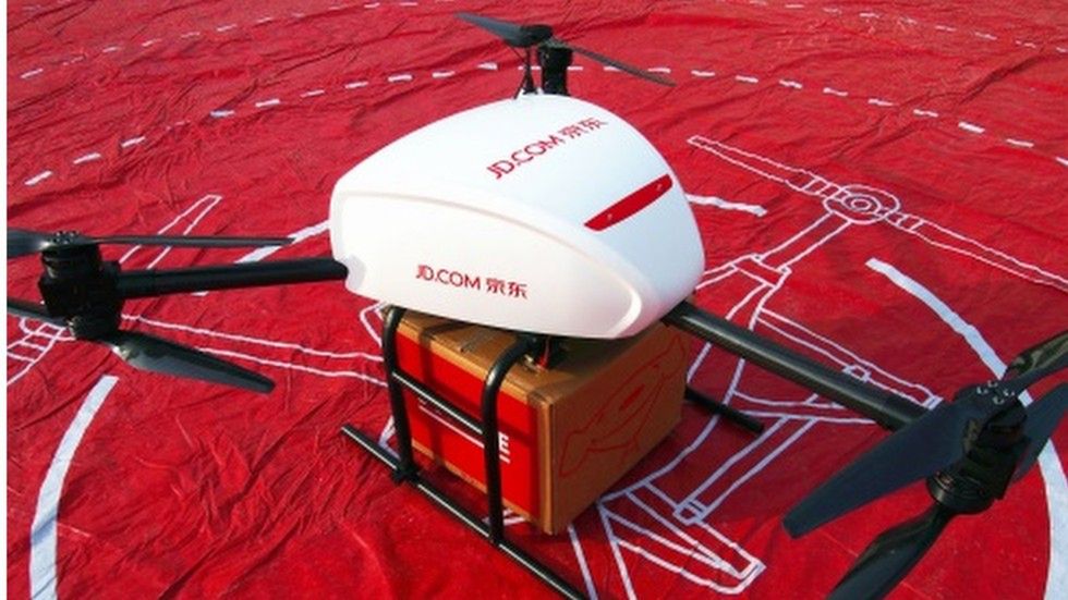 Niewielki dron transportowy JD.com – VT1 ma przenosić ładunki dziesięciokrotnie większe (źródło: JD.com)