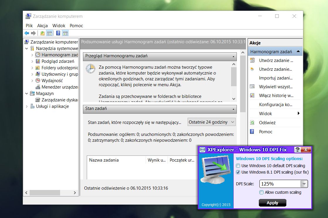 Poprawione skalowanie 125% w Windows 10