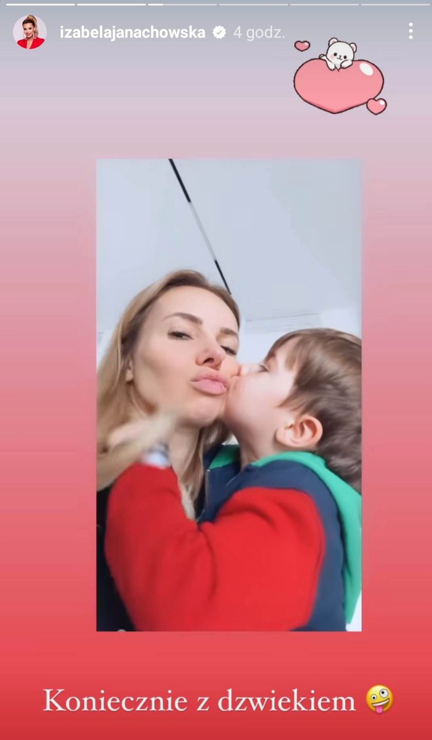 Izabela Janachowska z synkiem