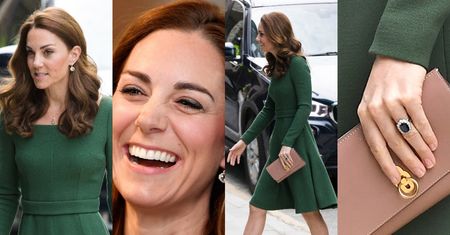 Szczupła Kate Middleton "wraca do pracy" w sukience od ulubionej projektantki (ZDJĘCIA)