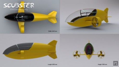 Scubster - podwodna łódź na pedały