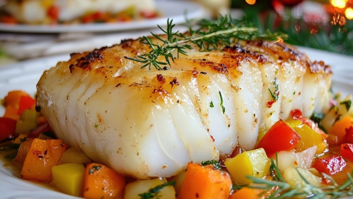 Halibut na świątecznym stole