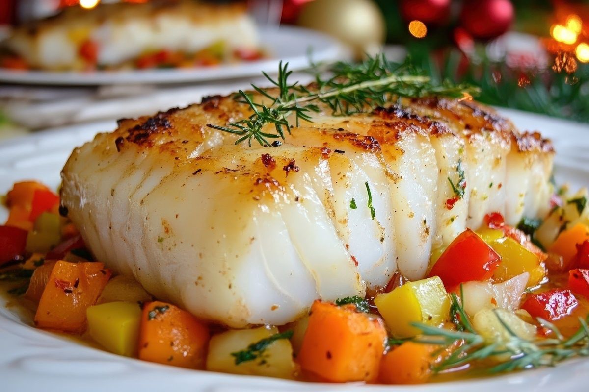 Halibut na świątecznym stole