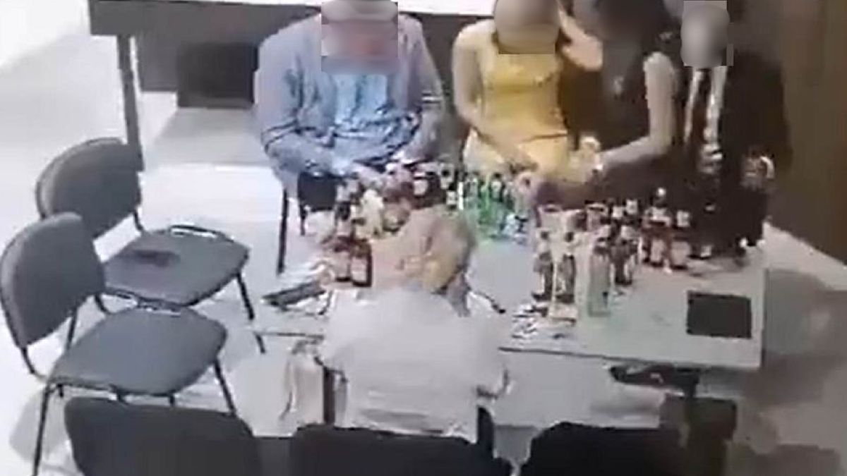 Nagranie z monitoringu, które wyciekło do sieci