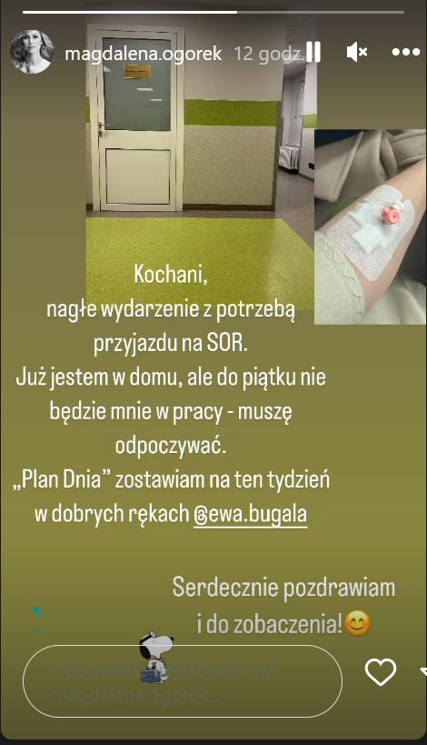 Magdalena Ogórek trafiła do szpitala