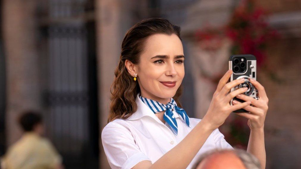 Lily Collins in the series "Emily in Paris"