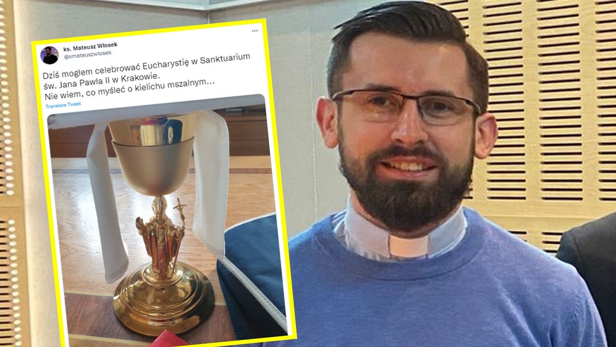 Ksiądz pokazał nietypowy kielich