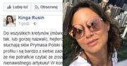 Kinga Rusin do internautów po awanturze o wpis: "KRETYNI, hejterzy, idźcie przeprosić za to do kościoła!"
