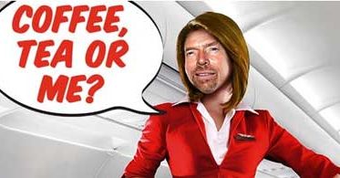 "Branson, będziesz moją stewardessą!"