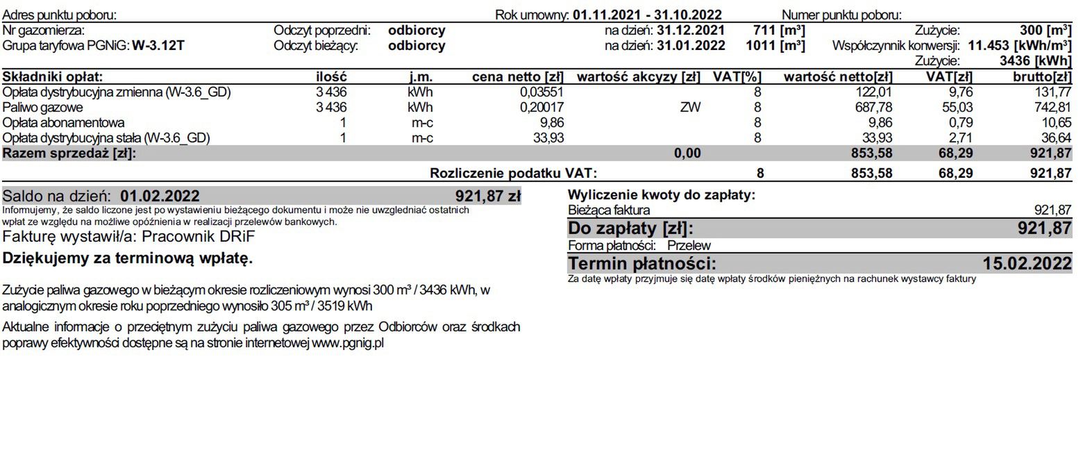 Rachunki za gaz czytelników money.pl 