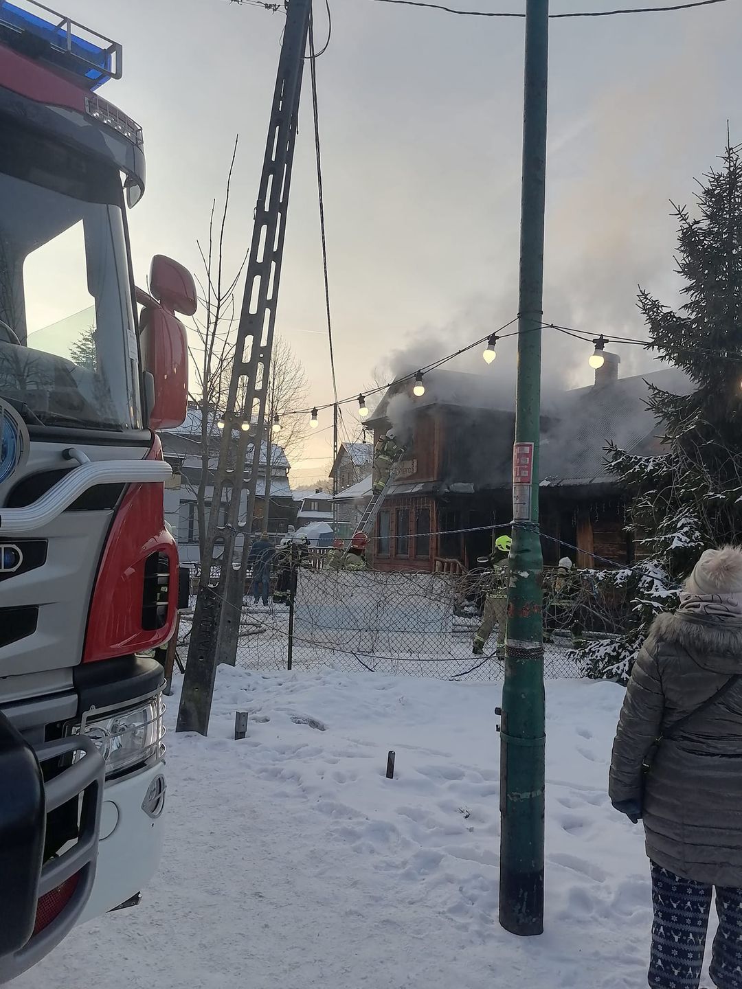 Pożar drewnianego domu w Szczyrku 
