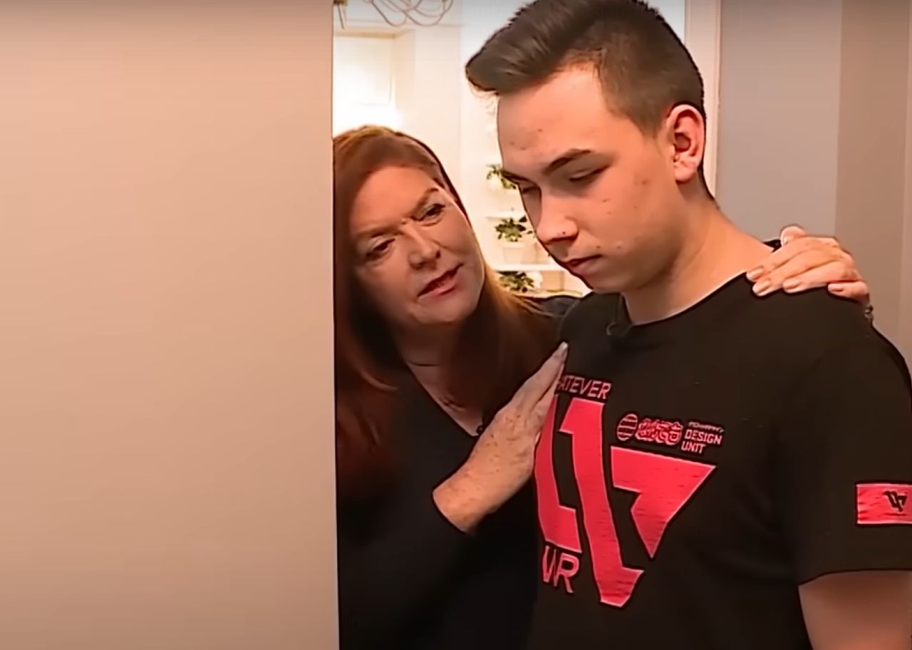 Mateusz Szmajduch z Katarzyna Dowbor na planie "Nasz nowy dom"