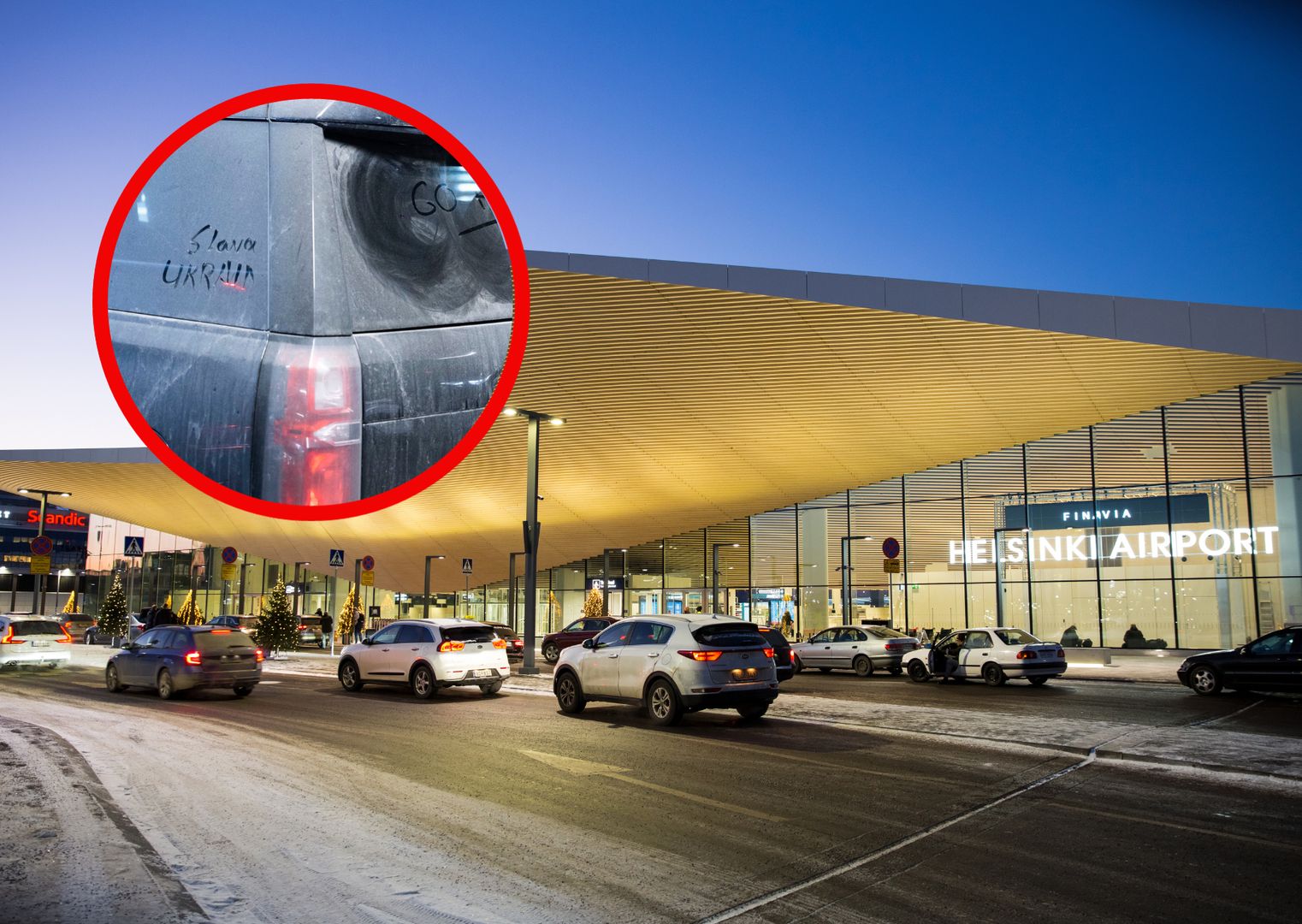 Rosjanie porzucili samochody na lotnisku. "Go home"