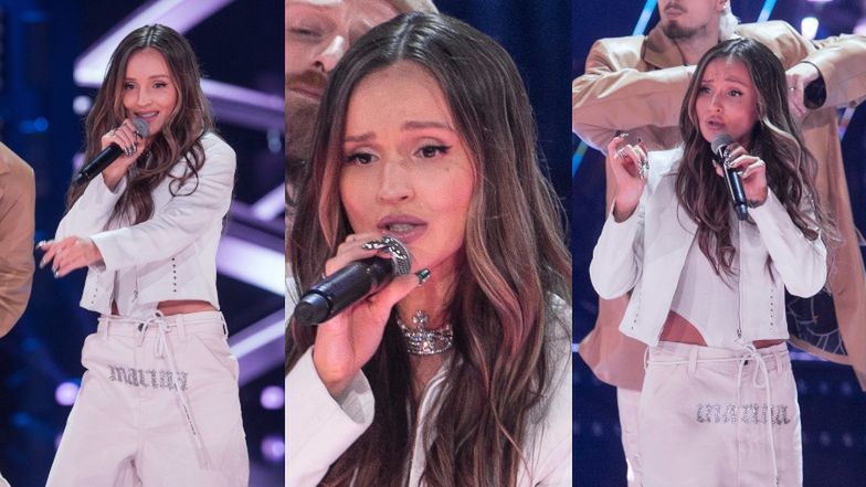 Marina Łuczenko z napisem na KROCZU wystąpi w finale "The Voice Kids"! Zadziorna? (ZDJĘCIA)