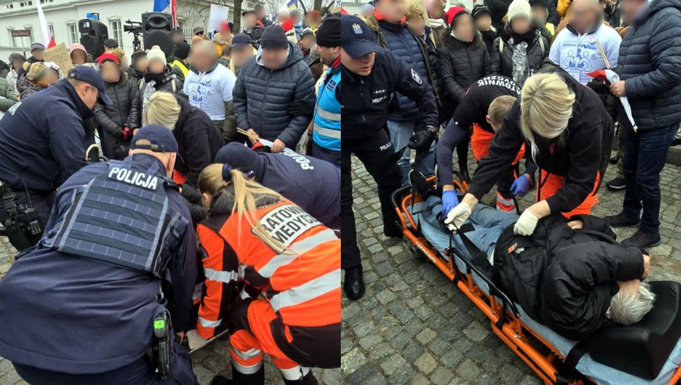 Akcja ratownicza policjantów w Warszawie