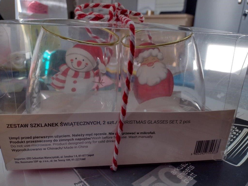 Zestaw szklanek świątecznych