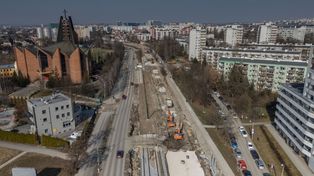 Budowa linii tramwajowej do Mistrzejowic w Krakowie. Duże zmiany w ruchu od piątku
