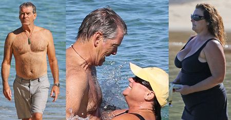 Zakochany Pierce Brosnan z żoną na wakacjach (ZDJĘCIA)
