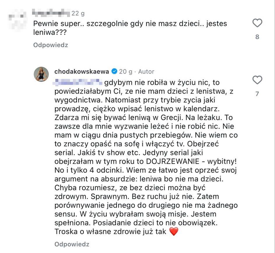 Ewa Chodakowska dyskutuje z internautkami
