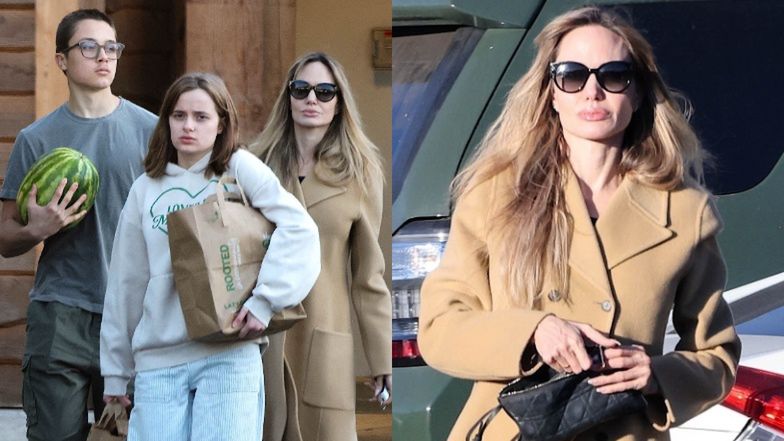 Angelina Jolie na zakupach z dziećmi 