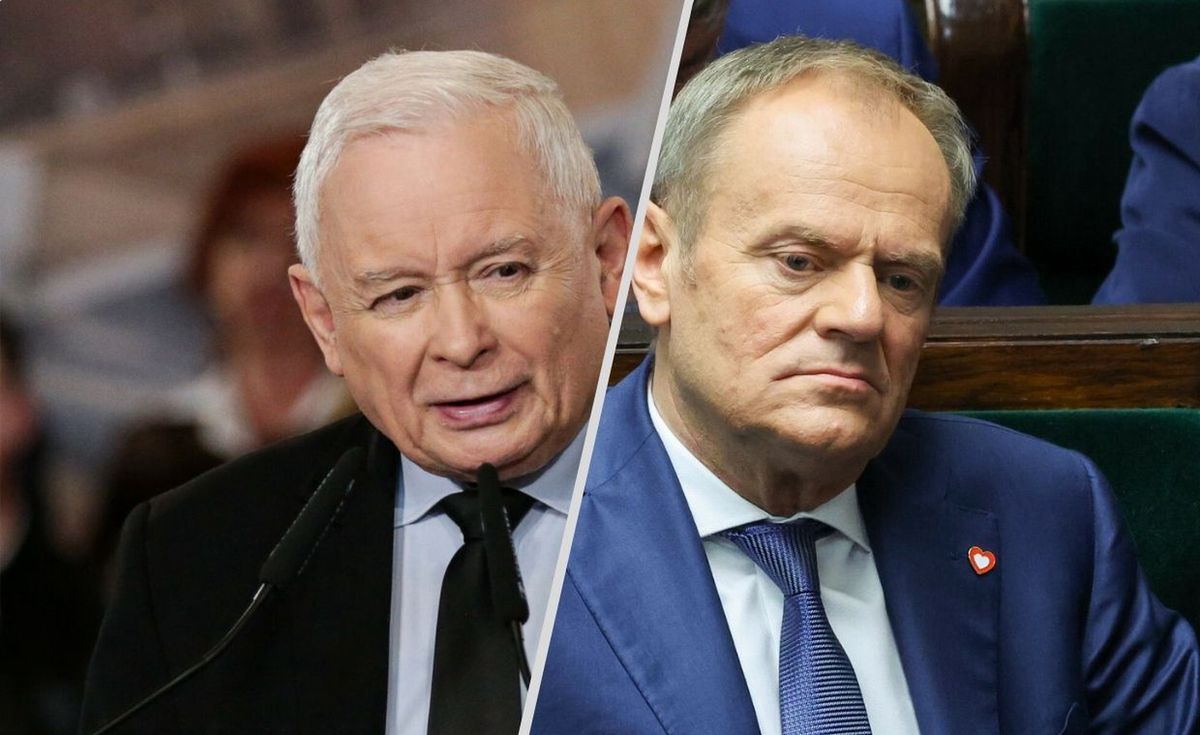 Na zdjęciu Jarosław Kaczyński oraz Donald Tusk
