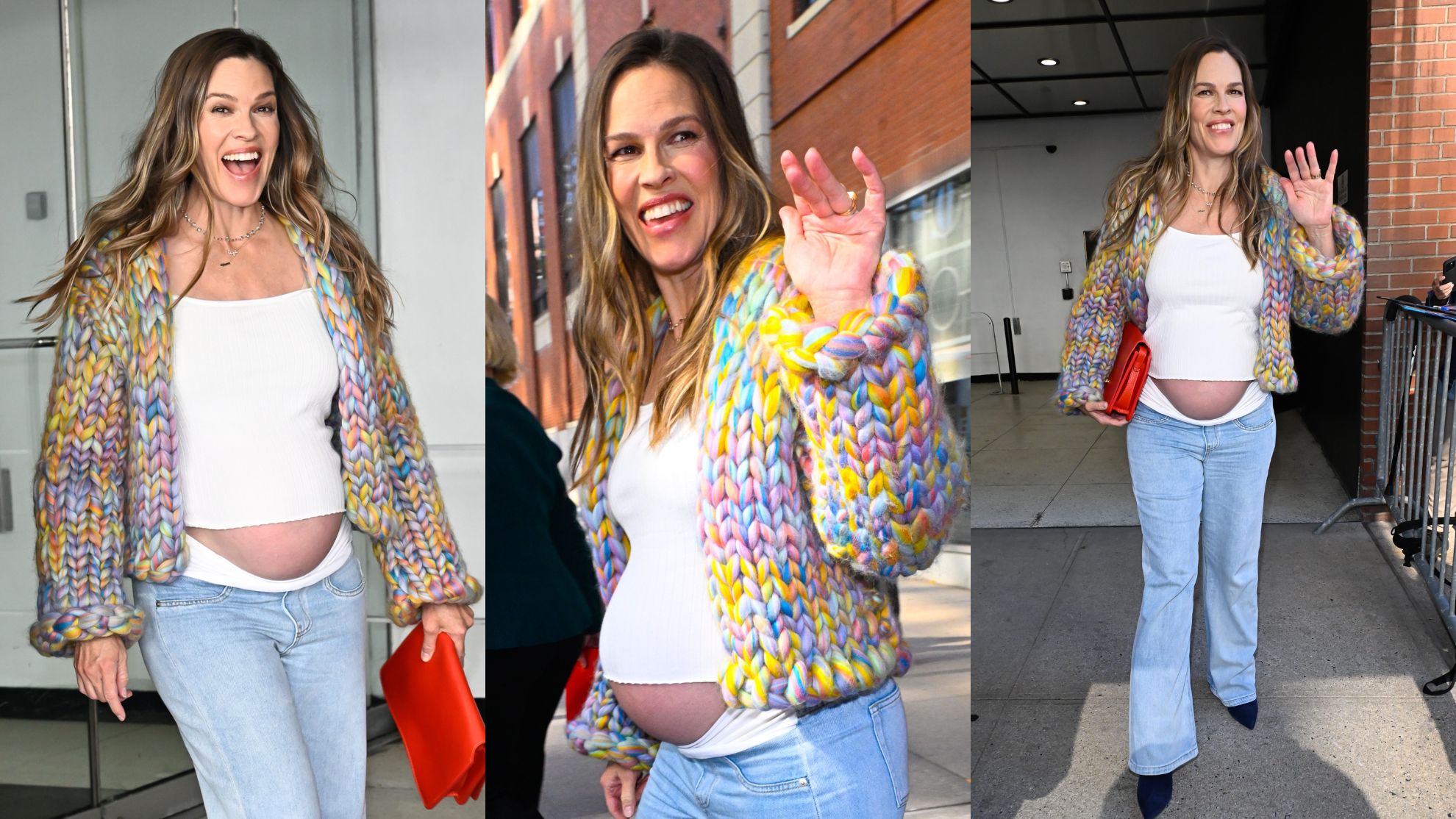 Hilary Swank eksponuje ciążowy brzuszek