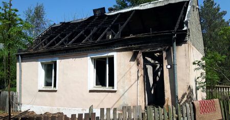 Pożar budynku w miejscowości Janik