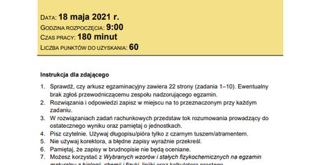 Matura 2021 z fizyki rozszerzonej. Arkusze CKE i odpowiedzi