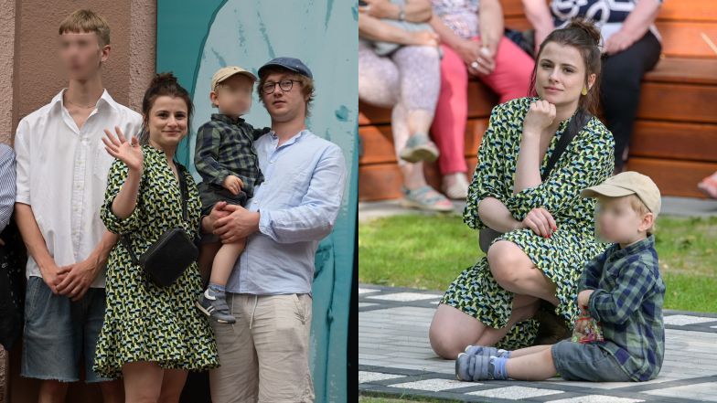 Królikowscy na otwarciu skweru im. Pawła Królikowskiego