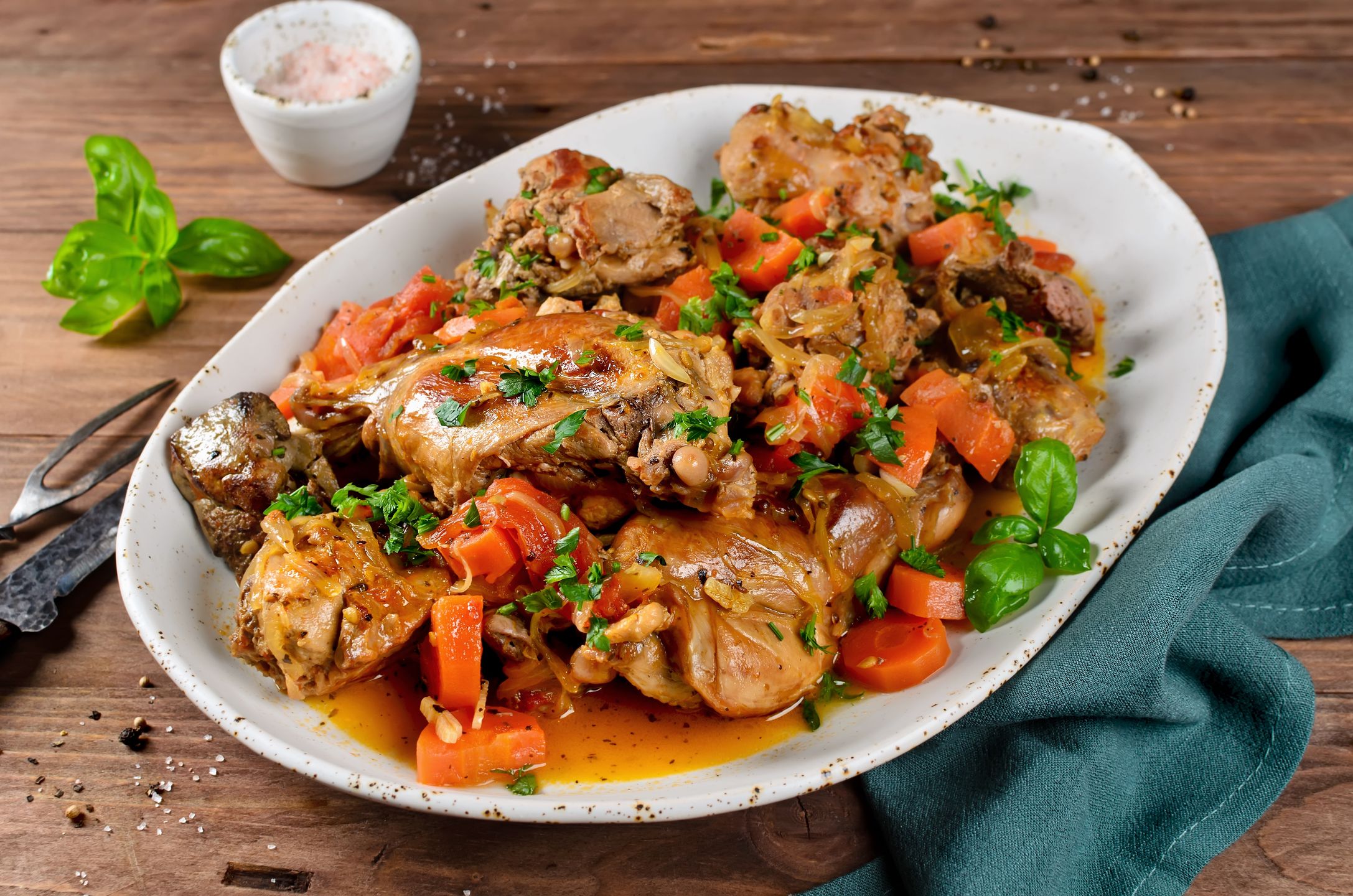 Rabbit stew with onions, carrots and tomatoes. Meat with vegetables stewed in white wine sauce
Photos by Elena Grigarchuk
food, rabbit, meat, stew, baked, carrot, ragout, onion, tomato, braised, fried, leg, wine, sauce, hare, cooked, delicious, diet, dinner, dish, eat, gourmet, gravy, grilled, healthy, herb, leaf, organic, prepared, recipe, roast, rustic, sour, stewed, table, vegetable, wooden, plate, portion, meal, oven, lunch, catering, food, rabbit, meat, stew, baked, carrot, ragout, onion, tomato, braised, fried, leg, wine, sauce, hare, cooked, delicious, diet, dinner, dish, eat, gourmet, gravy, grilled, healthy, herb, leaf, organic, prepared, recipe, roast, rustic, sour, stewed, table, vegetable, wooden, plate, portion, meal, oven, lunch, catering