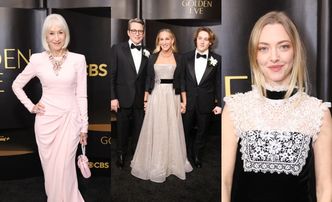 Gwiazdy na gali poprzedzającej Złote Globy: młodzieńcza Helen Mirren, Sarah Jessica Parker z mężem i synem... (ZDJĘCIA)
