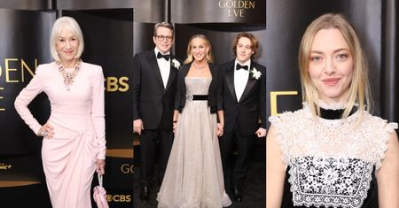 Gwiazdy na gali poprzedzającej Złote Globy: młodzieńcza Helen Mirren, Sarah Jessica Parker z mężem i synem... (ZDJĘCIA)